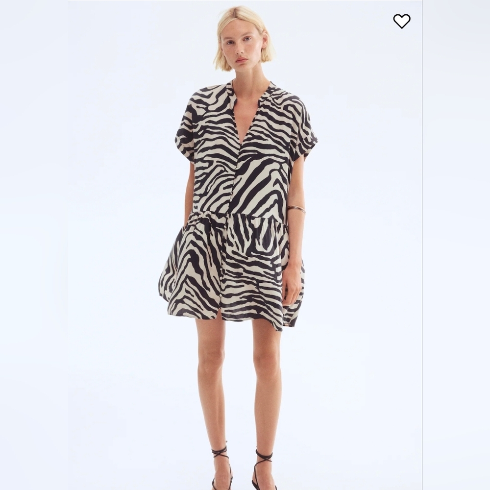 Crinkled tunic dress